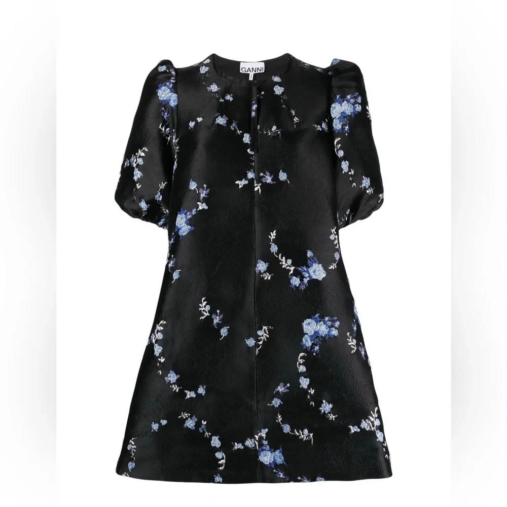 Floral Puff Sleeve Dress - Picture 2 of 4